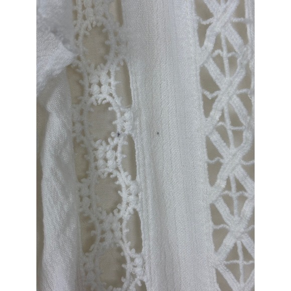 Free People White Lace Crochet Tunic Dress Boho Festival M M - Picture 6 of 9